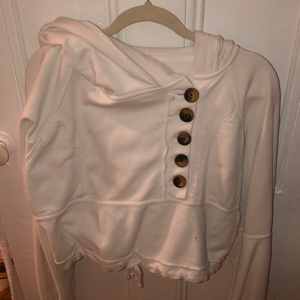Free people crop hoodie